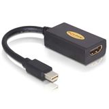 (€109,00*/1m) 0.10m Delock Displayport 1.1 Adapterkabel Mini Displayport Stecker auf HDMI-Buchse Schwarz