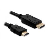 (€7,45*/1m) 2.00m Delock Displayport 1.2 Adapterkabel Displayport Stecker auf HDMI-Stecker Schwarz