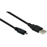 (€0,98*/1m) 5.00m Good Connections USB2.0 Anschlusskabel USB A Stecker auf USB mikroB Stecker Schwarz