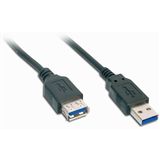 (€2,30*/1m) 3.00m Good Connections USB3.0 Verlängerungskabel USB A Stecker auf USB A Buchse Schwarz