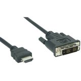 (€3,83*/1m) 1.80m Good Connections DVI-D Anschlusskabel 19pol HDMI Stecker auf DVI 18+1 Stecker Schwarz/Grau