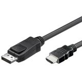 (€3,38*/1m) 5.00m Good Connections Displayport 1.0 Adapterkabel Displayport Stecker auf 19pol HDMI Stecker Schwarz