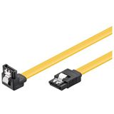 (€7,80*/1m) 0.50m Good Connections SATA 6Gb/s Anschlusskabel SATA Stecker auf SATA Stecker Gelb gewinkelt unten/mit Arretierung